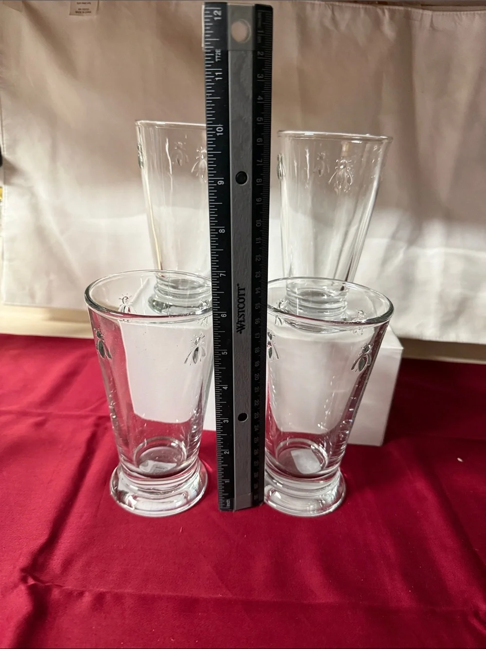 La Rochère Napoleon Bee footed highball or iced tea glasses